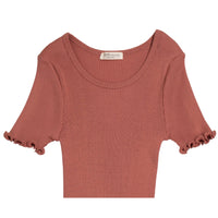 minimalisma Antique Red Blomst Tee