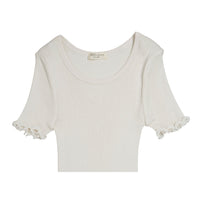 minimalisma Cream Blomst Tee