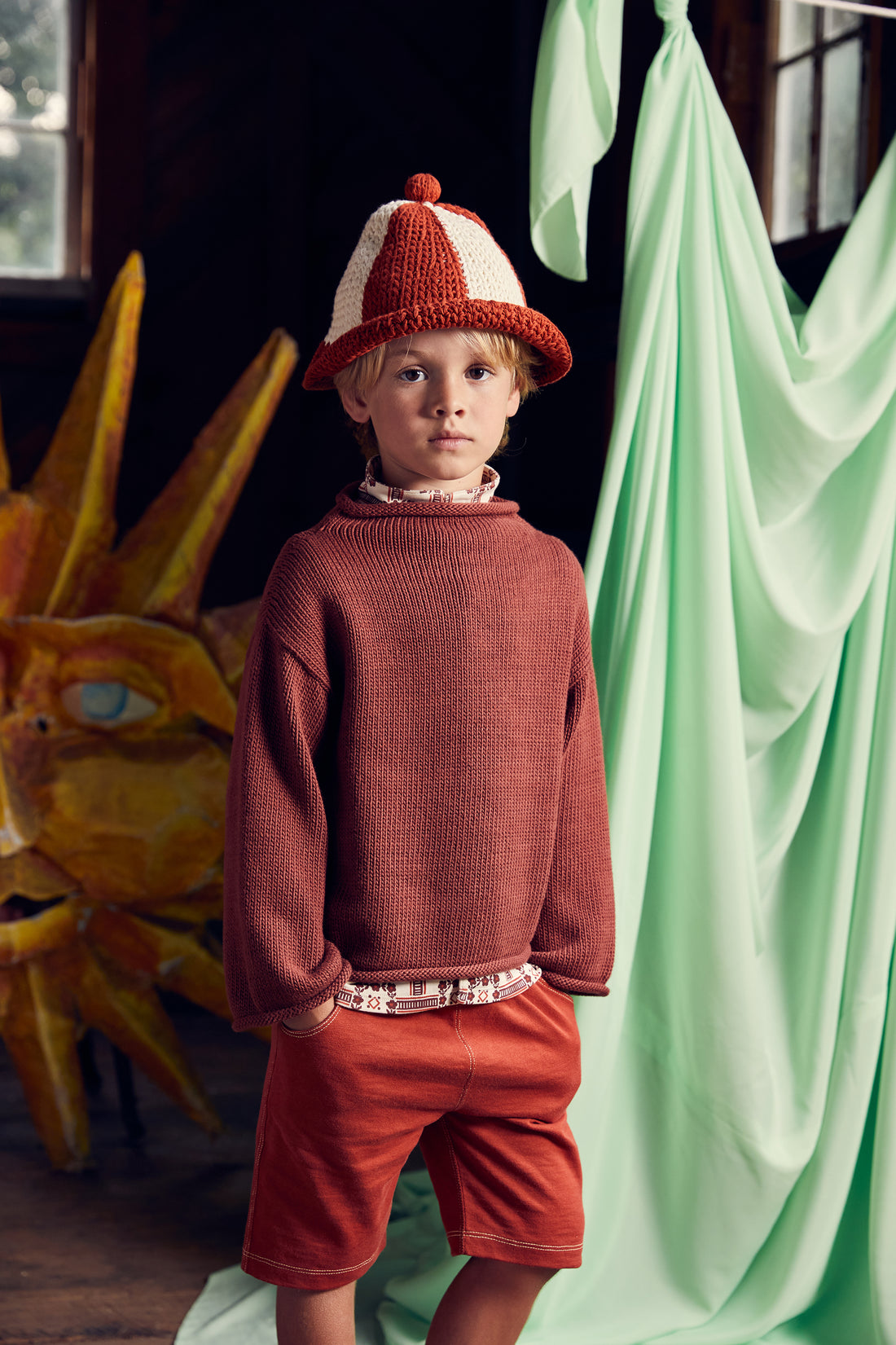Misha and Puff Rollneck Pullover - Cocoa Bean