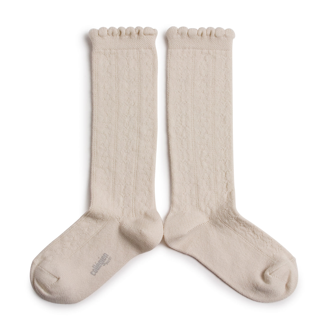 Collegien Juliette - Pointelle Organic Cotton Socks - Off White