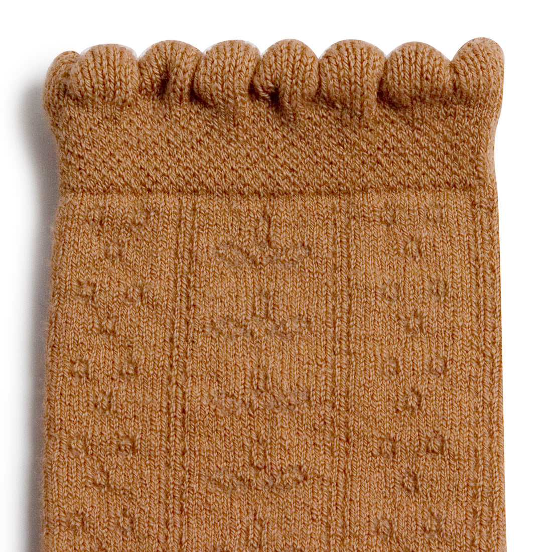 Collegien Juliette - Pointelle Organic Cotton Socks - Caramel