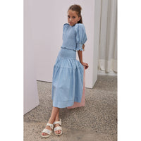 Steph Chambray Shirred Skirt