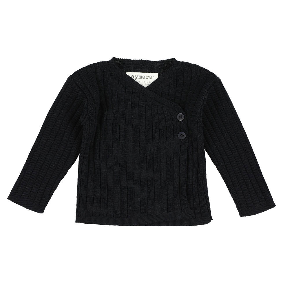 Aymara Navy Alba Wrap Cardigan