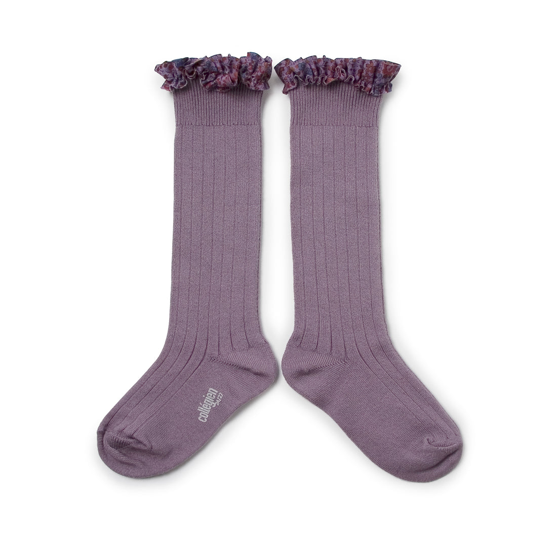 Collegien Elisabeth - Liberty Ruffle Ribbed Socks - Wisteria