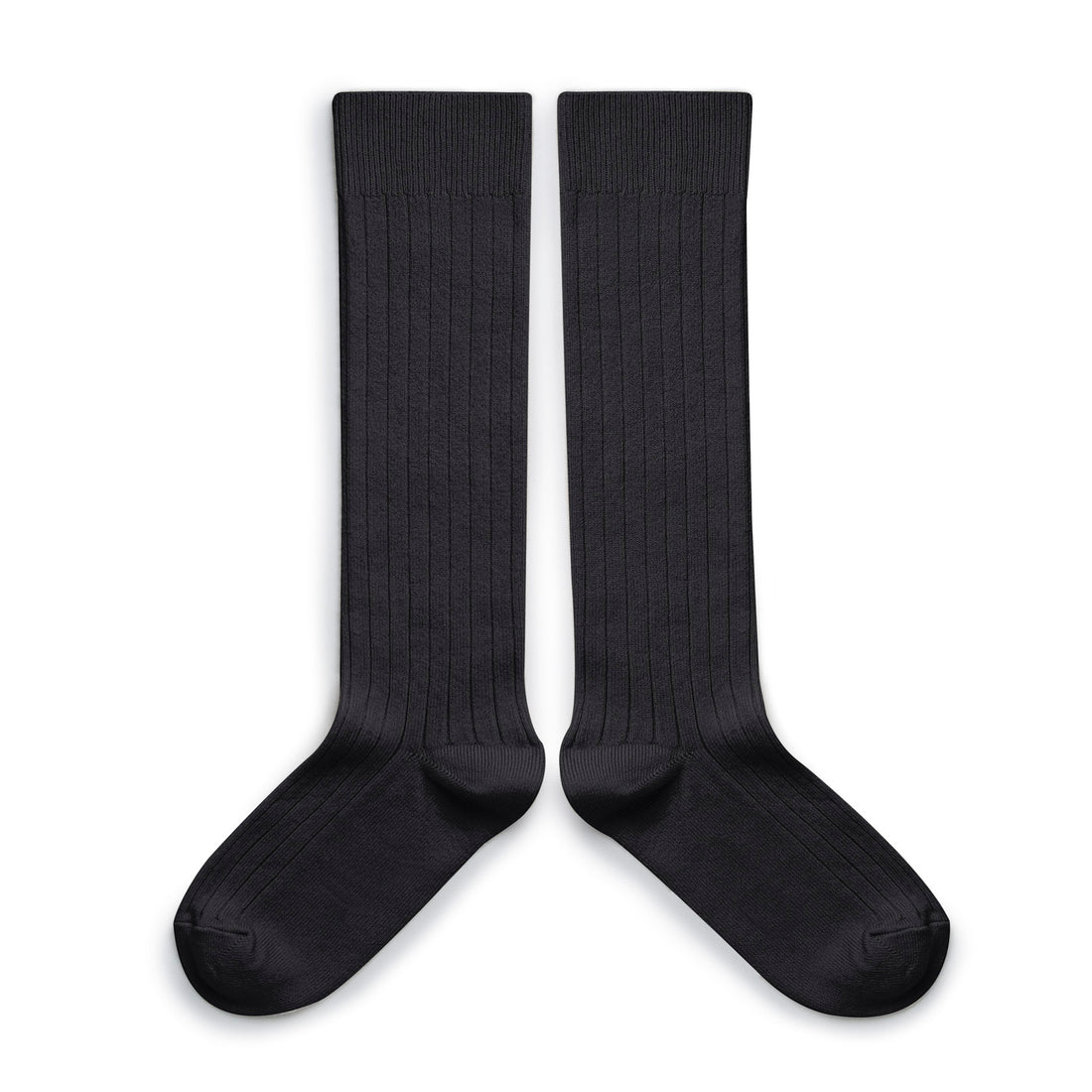 Collegien La Haute - Ribbed Socks - Charcoal Black