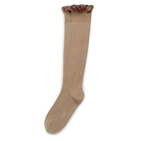 Collegien Petite Taupe Elisabeth Liberty Ruffle Knee Socks