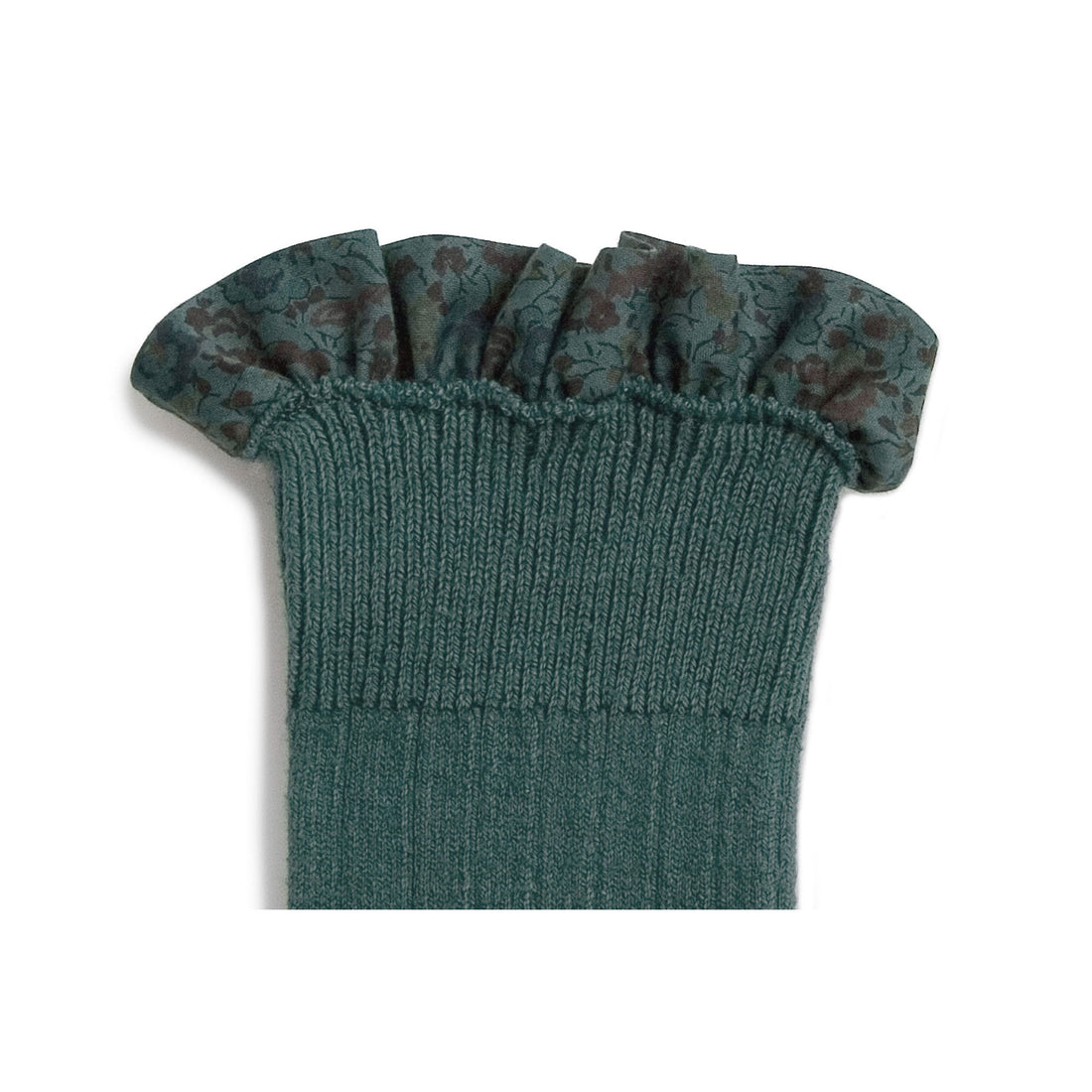 Collegien Jade Green Elisabeth Liberty Ruffle Knee Socks