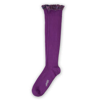 Collegien Elisabeth - Liberty Ruffle Ribbed Socks - Cyclamen