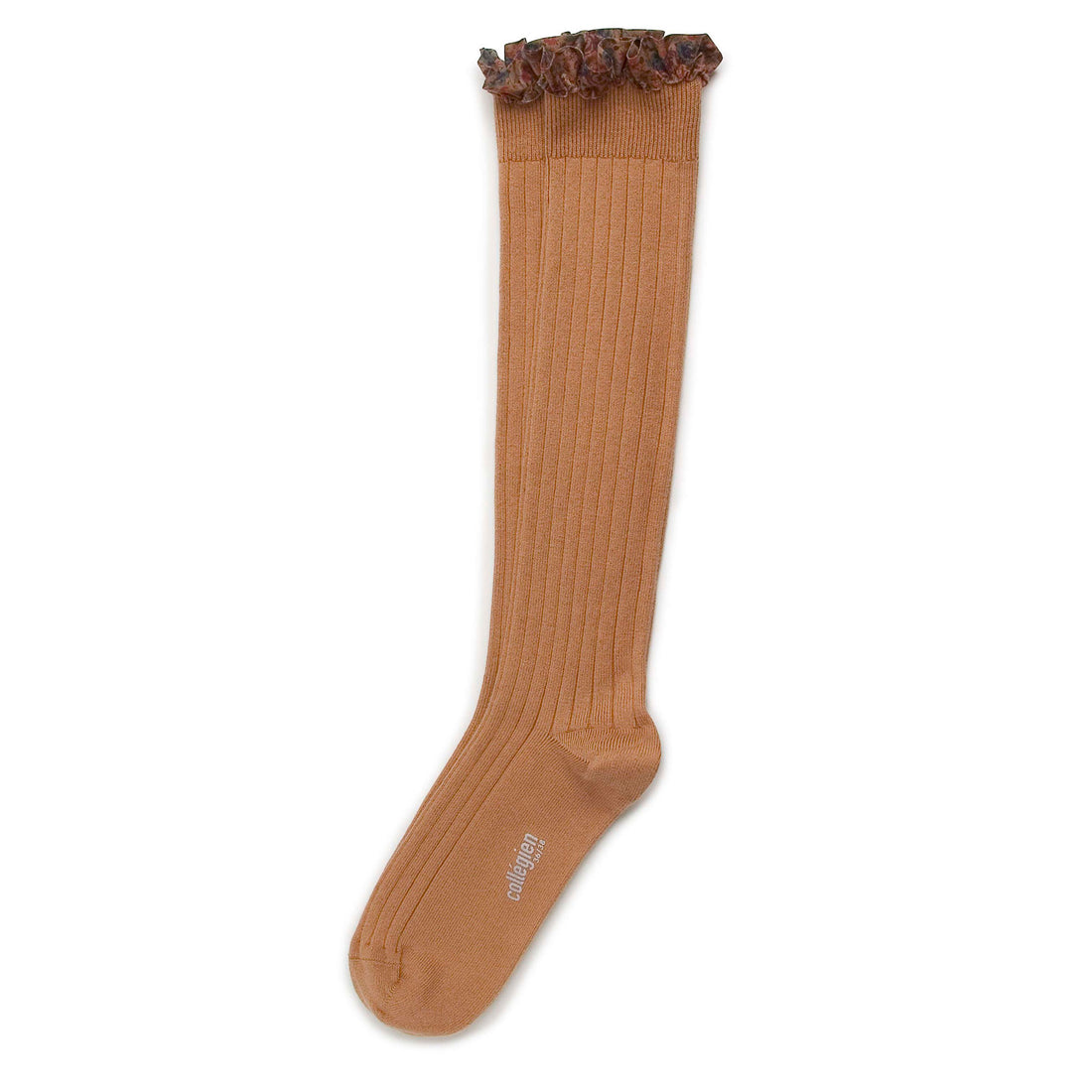 Collegien Mustard Elisabeth Liberty Ruffle Knee Socks