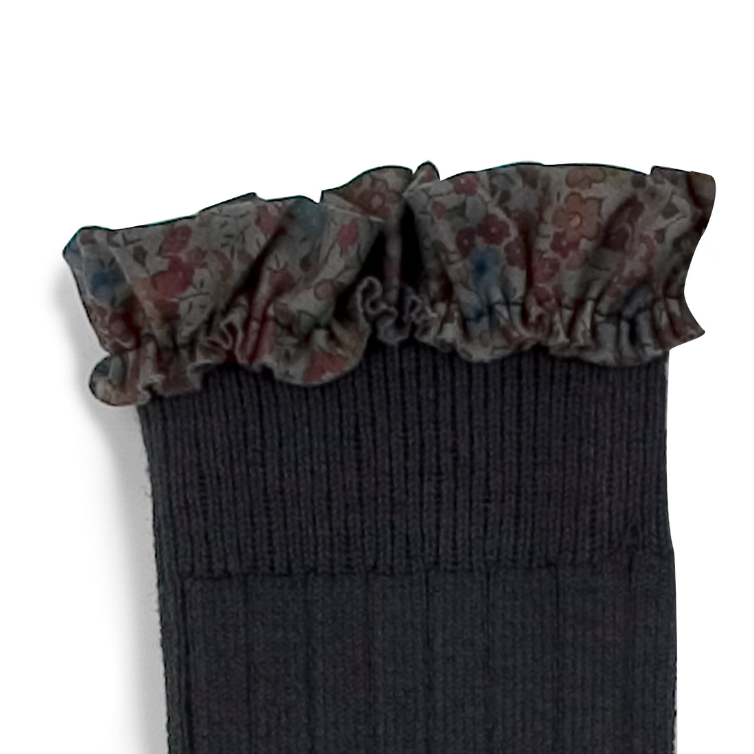 Collegien Elisabeth - Liberty Ruffle Ribbed Socks - Stone