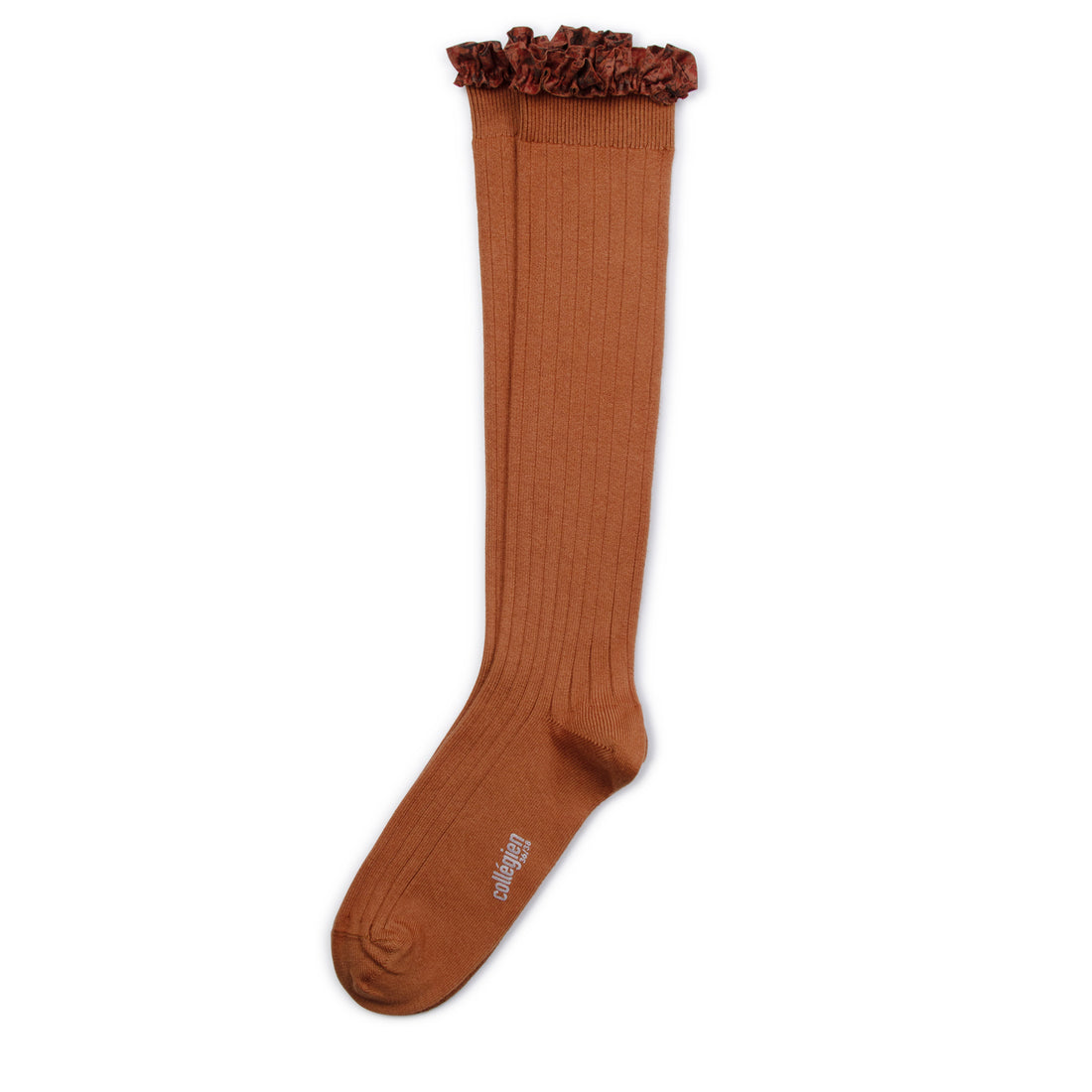 Collegien Elisabeth - Liberty Ruffle Ribbed Socks - Gingerbread