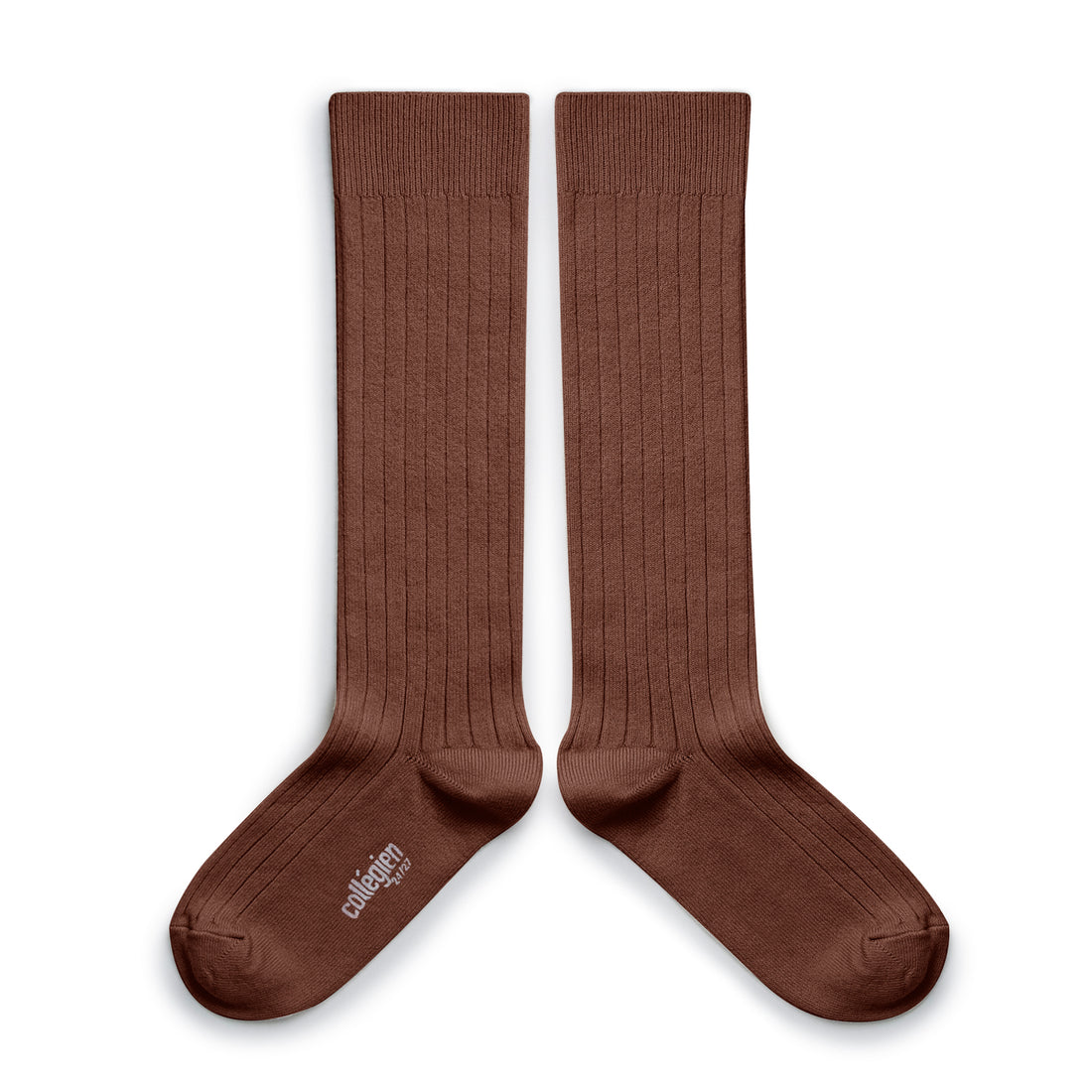Collegien La Haute - Ribbed Socks - Chocolat au lait