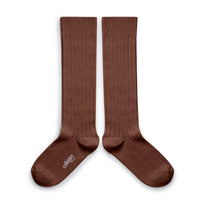 Collegien La Haute - Ribbed Socks - Chocolat au lait