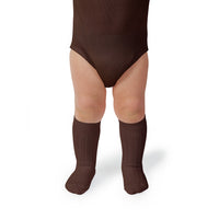 Collegien La Haute - Ribbed Socks - Chocolat au lait