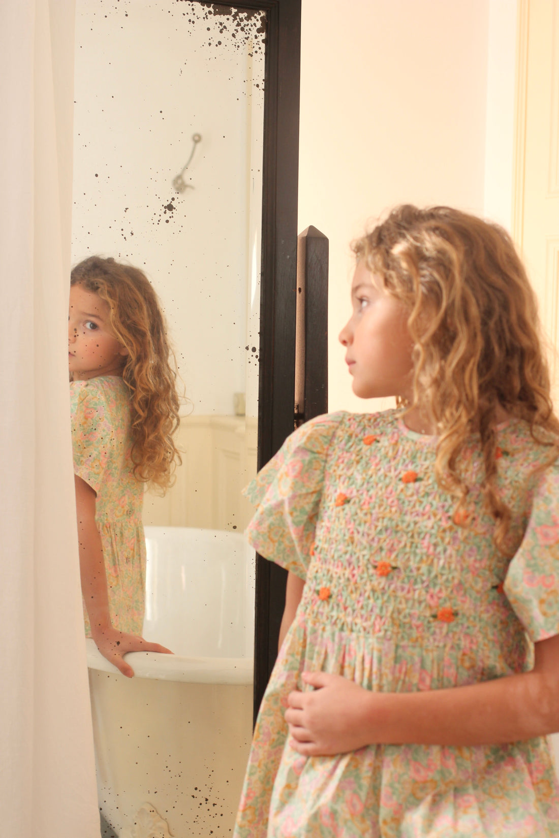 Bonjour Diary Pastel Garden Smocked Blouse