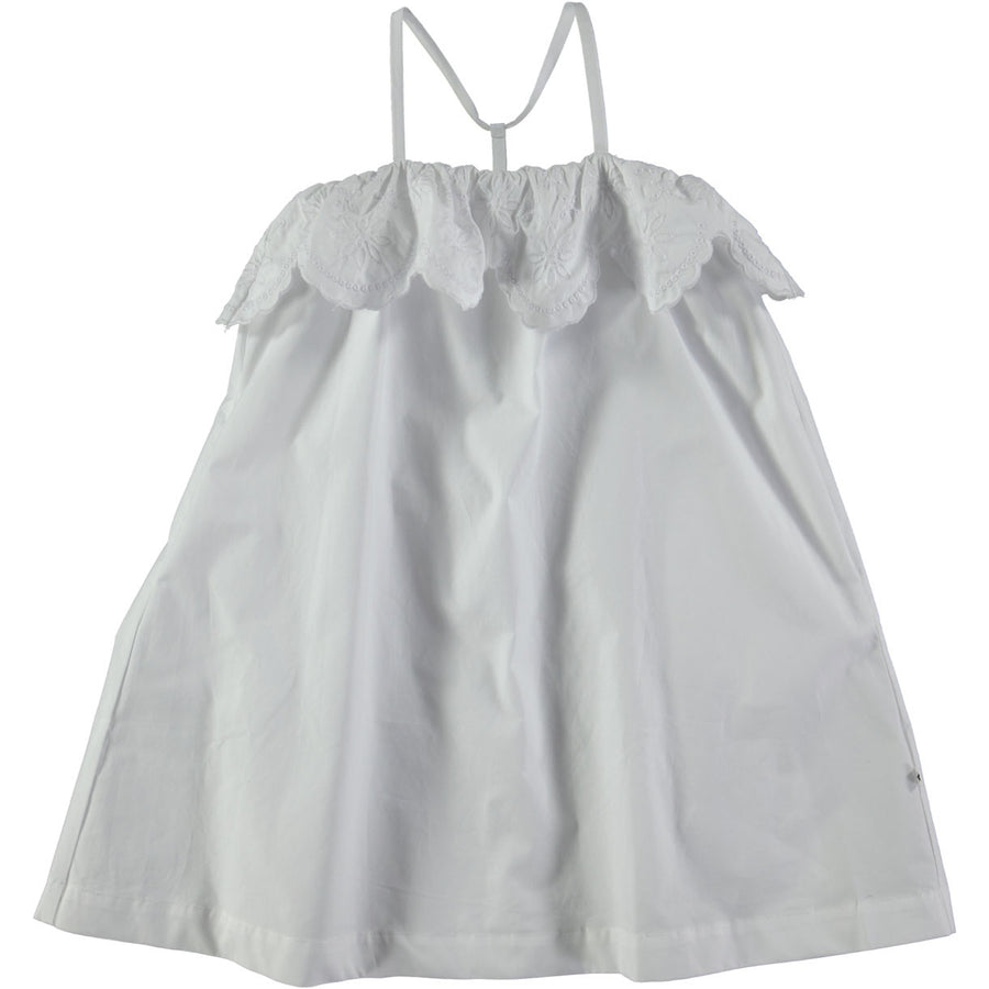 Molo White Eyelet Ruffle Dress - Ladida