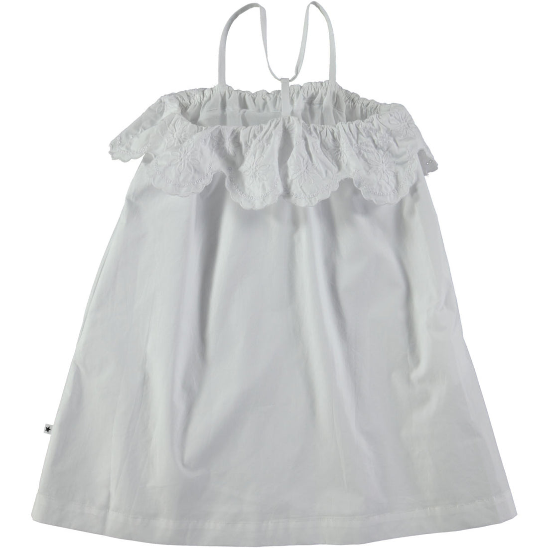Molo White Eyelet Ruffle Dress - Ladida