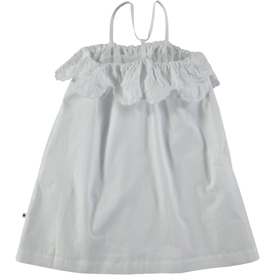 Molo White Eyelet Ruffle Dress - Ladida