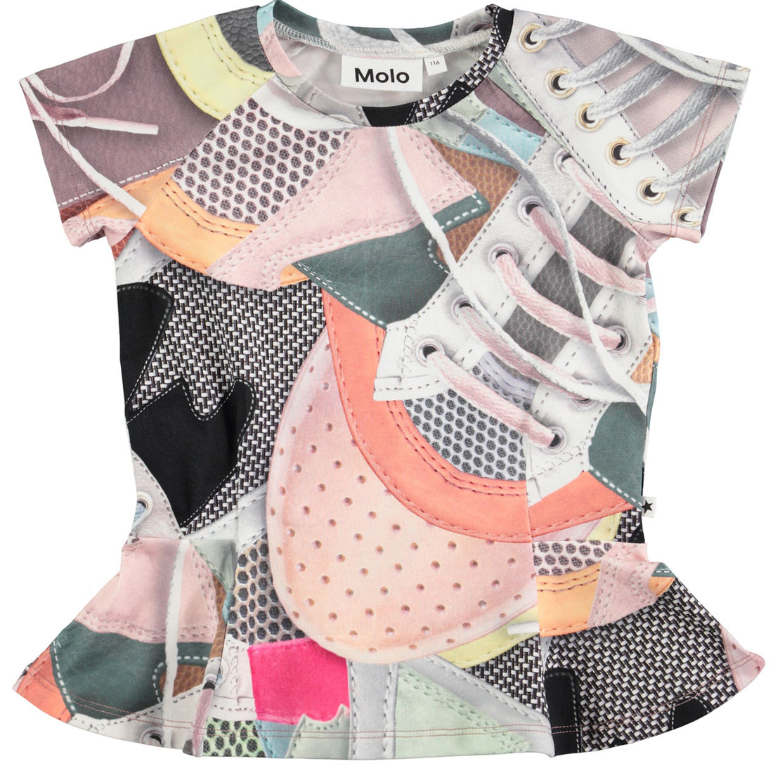 Molo Sneaker Print Robbin Peplum Tee