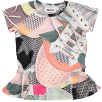 Molo Sneaker Print Robbin Peplum Tee