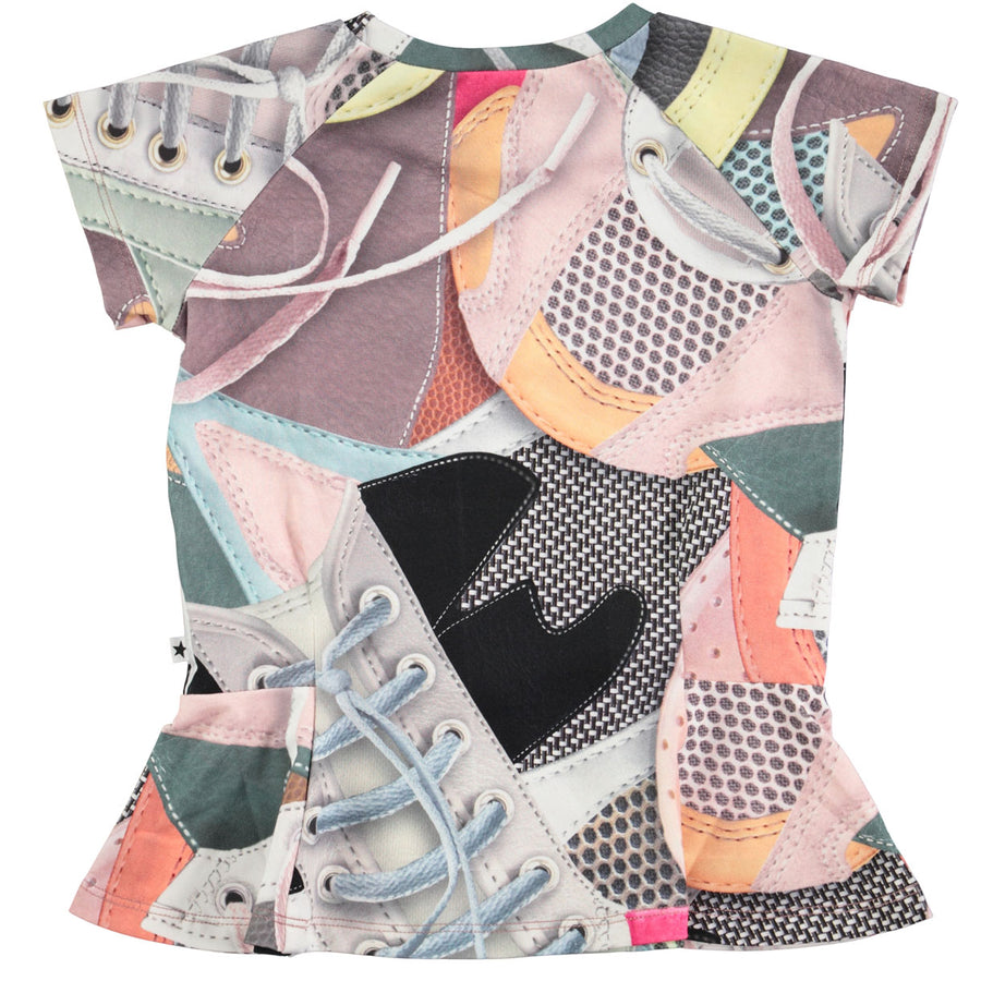 Molo Sneaker Print Robbin Peplum Tee
