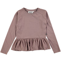 Molo Nougat Ribbed Peplum Tee