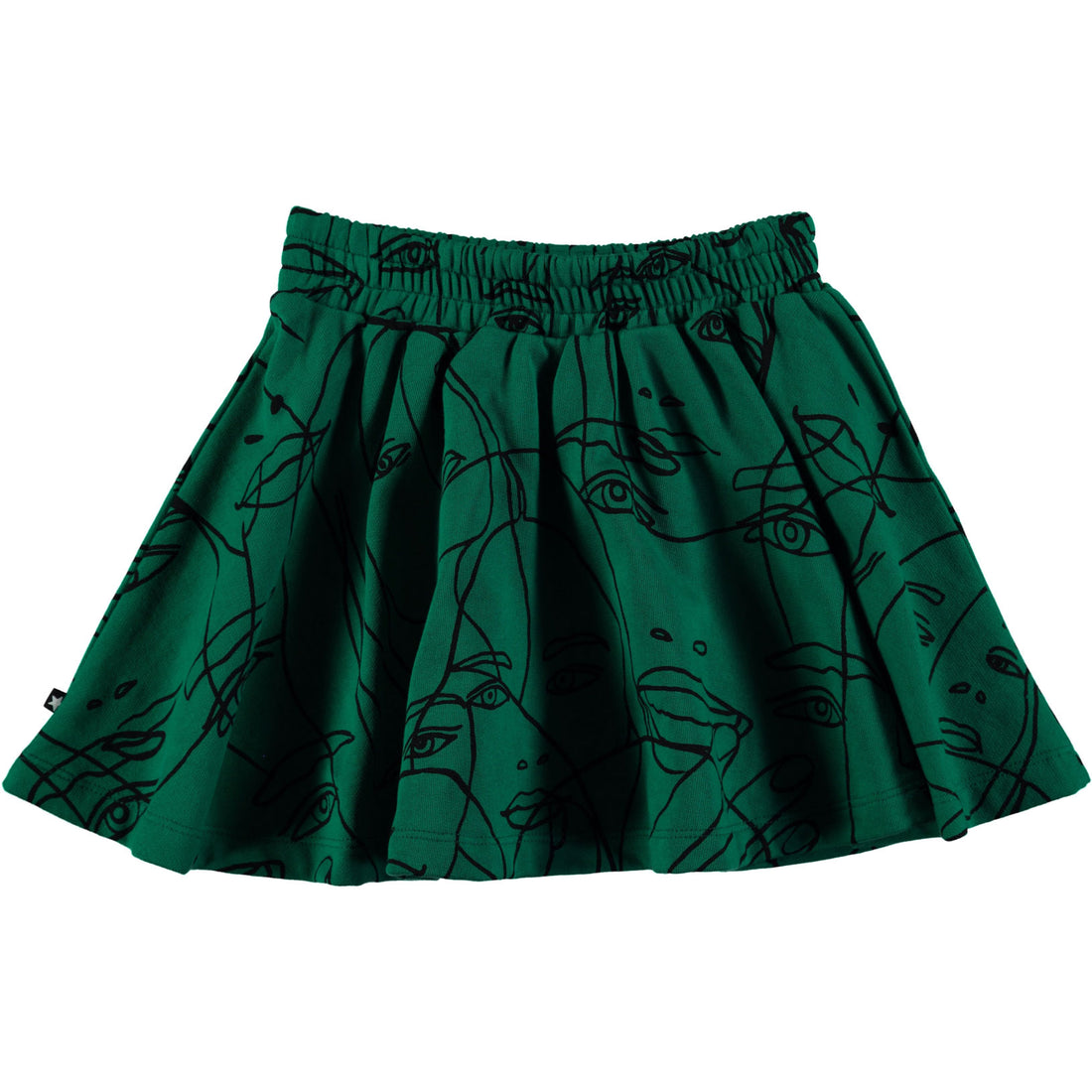 Molo Girly Faces Green Skirt