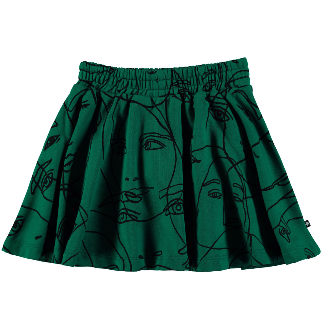 Molo Girly Faces Green Skirt