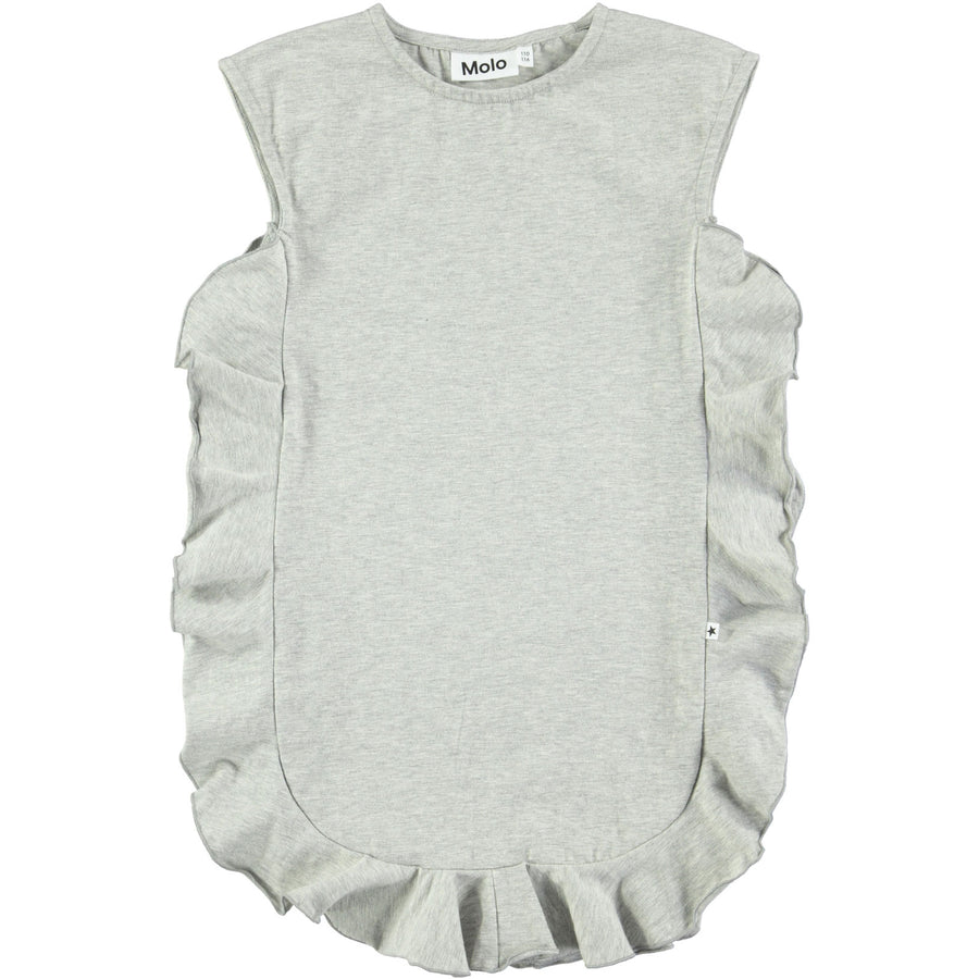 Molo Light Grey Cho Frill Dress