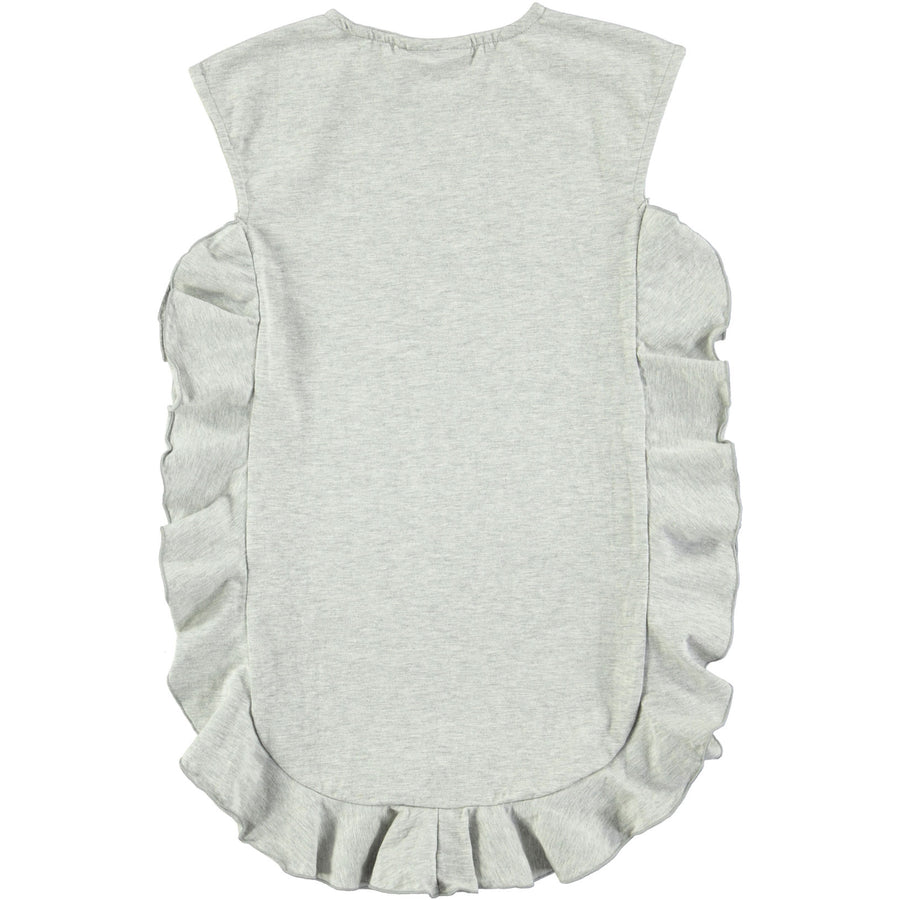 Molo Light Grey Cho Frill Dress