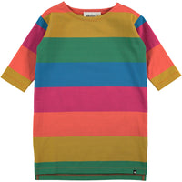 Molo Rainbow Stripe Shift Dress