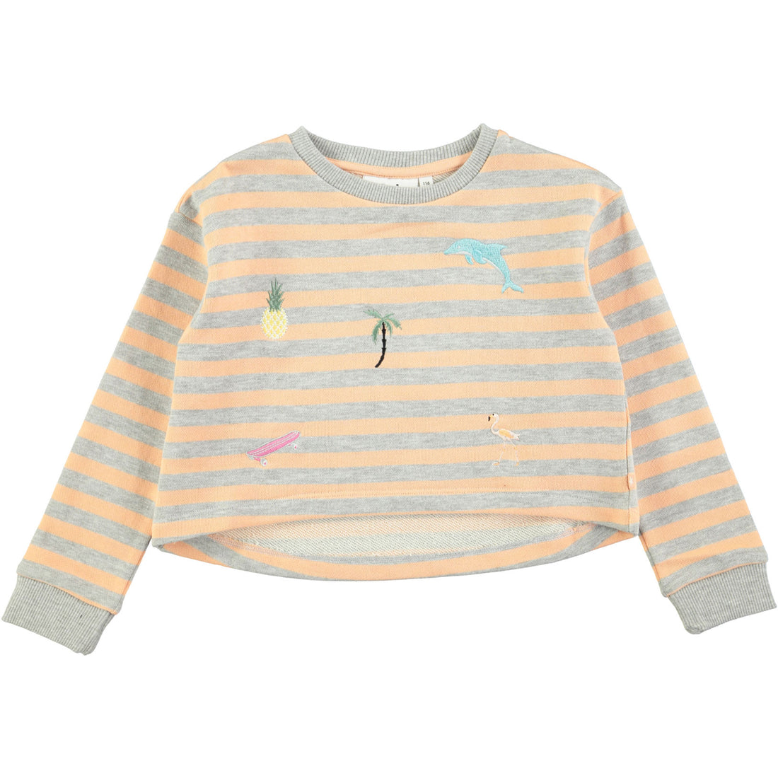 Molo Tropical Stripe Marci Cropped Sweatshirt