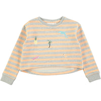 Molo Tropical Stripe Marci Cropped Sweatshirt