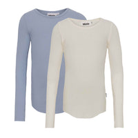 Molo Ivory/Blue Rochelle 2-Pack Tees