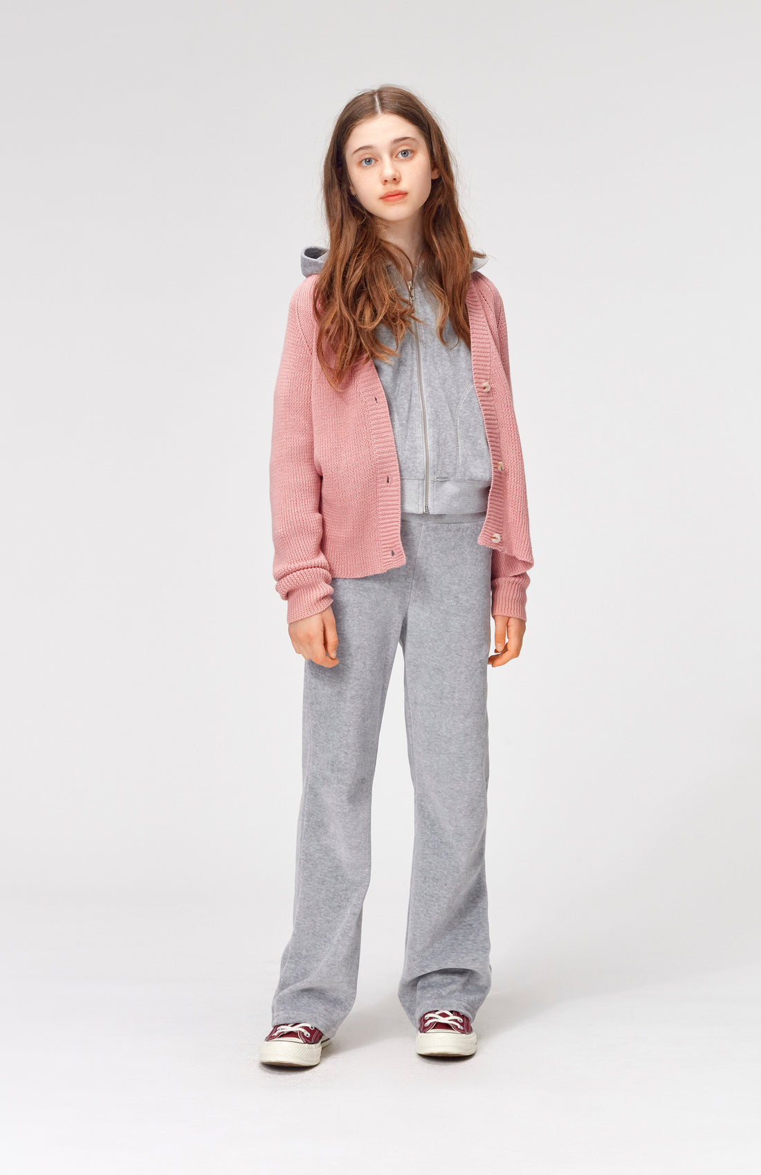 Molo Light Grey Melange Milla Zip Up