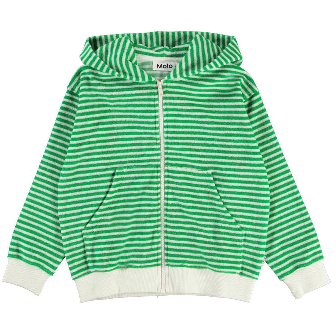 Molo Fine Green Stripe Mel Zip Up