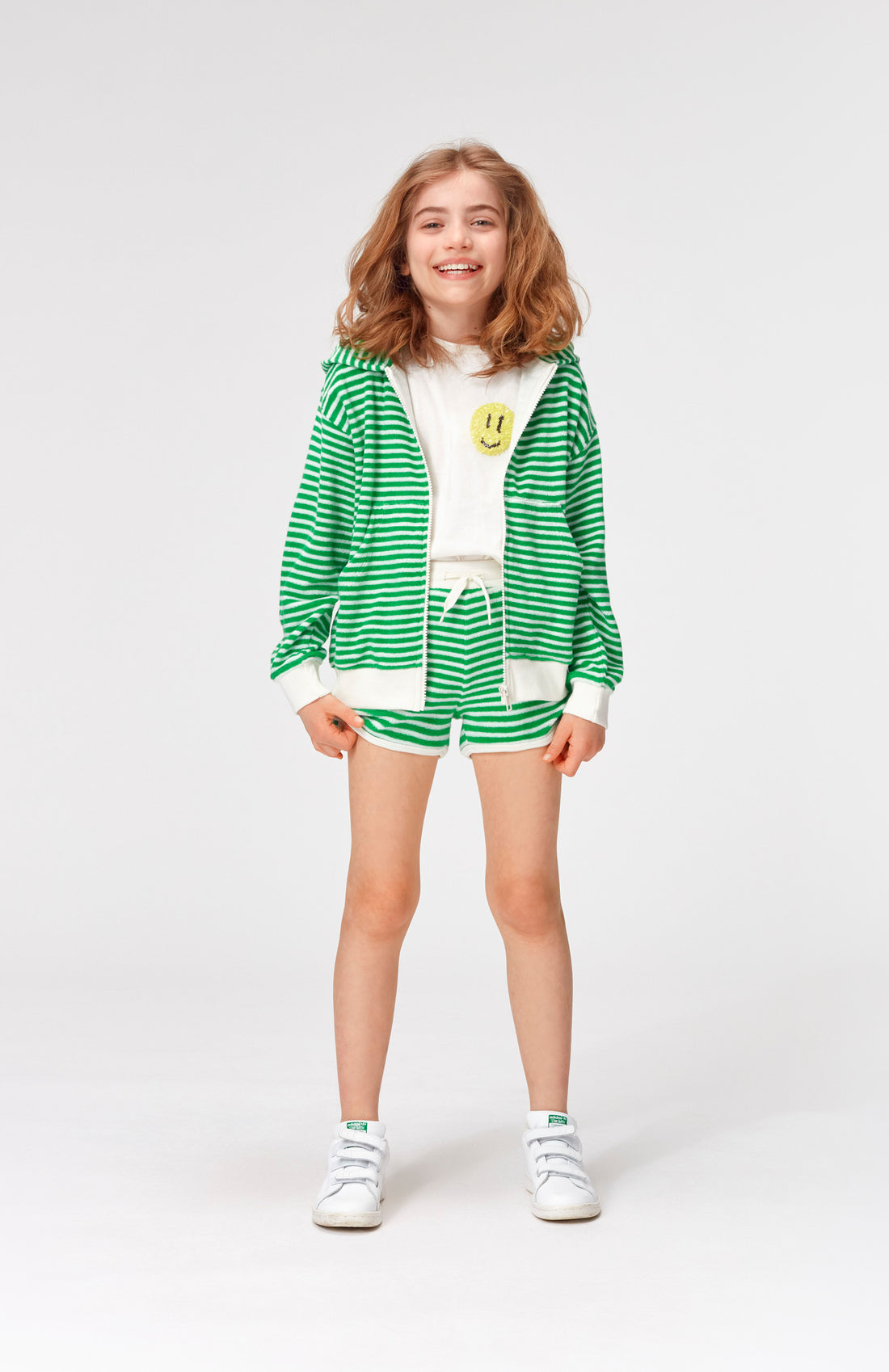 Molo Fine Green Stripe Mel Zip Up