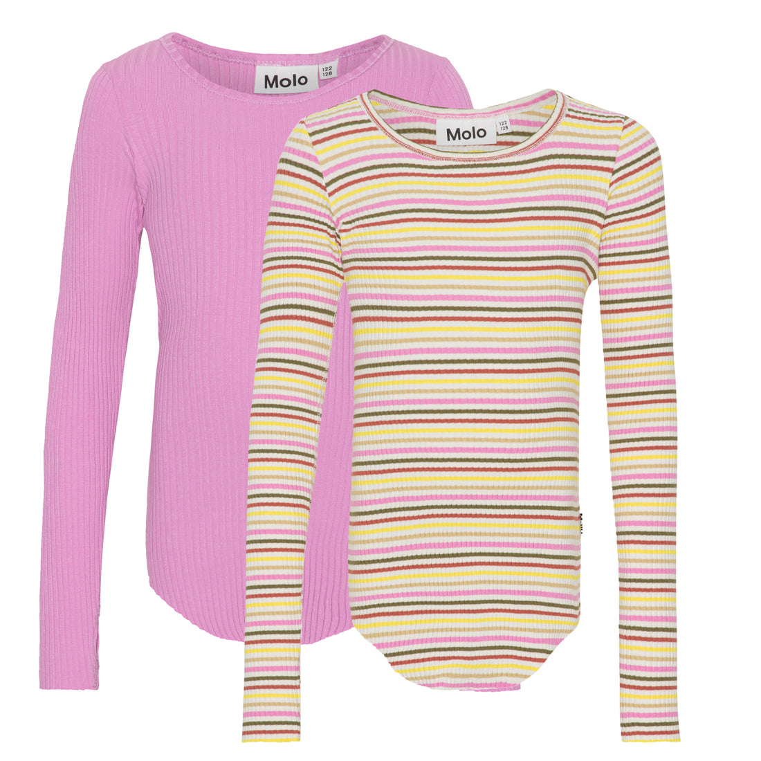 Molo Orchid Stripe Rochelle 2-Pack Long Sleeves Tees
