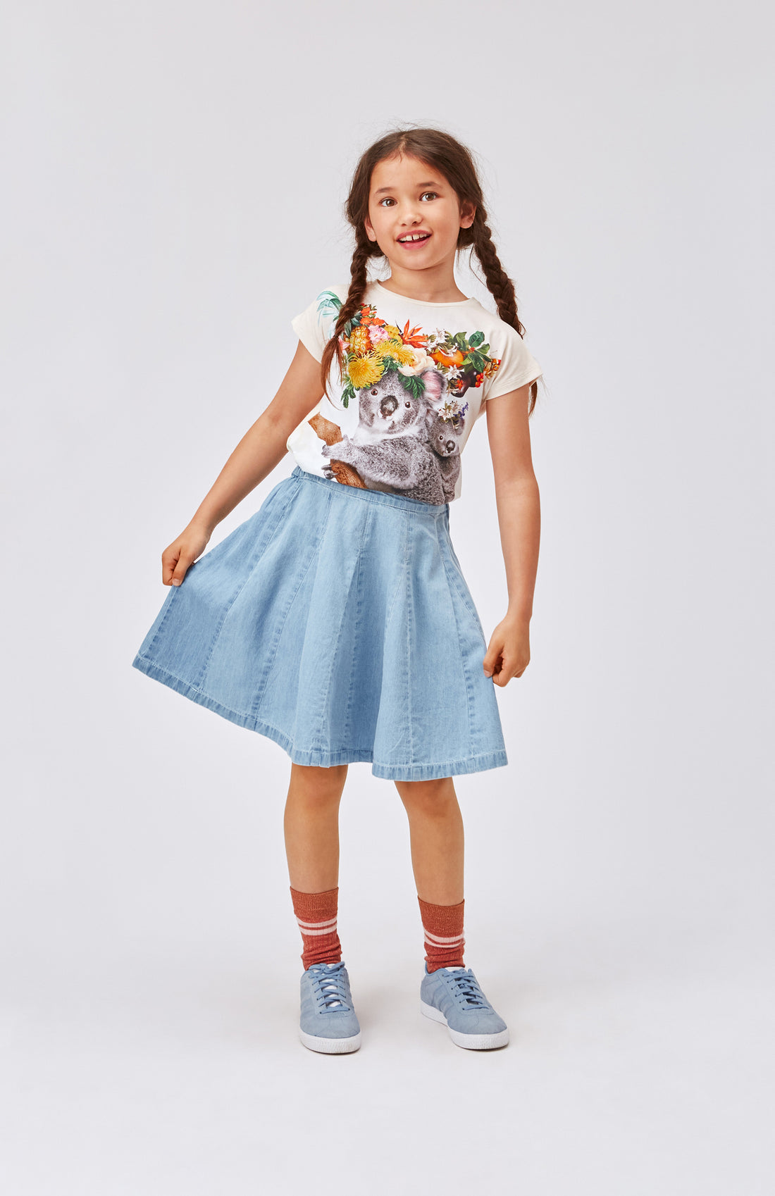 Molo Light Washed Blue Berthe Skirt