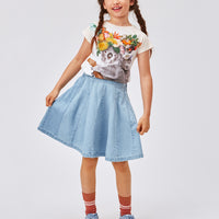 Molo Light Washed Blue Berthe Skirt