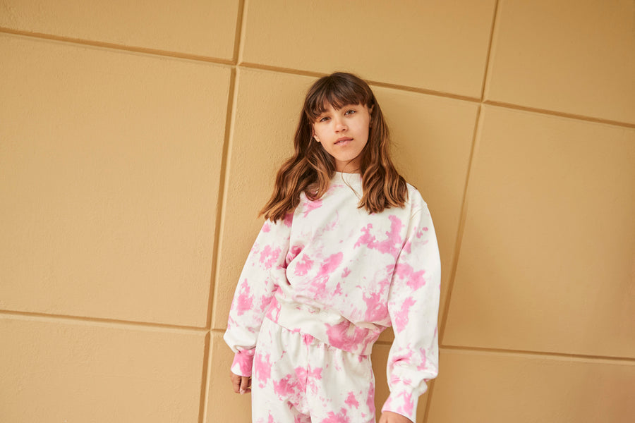 Molo Pink Tie Dye Marge Sweatshirt