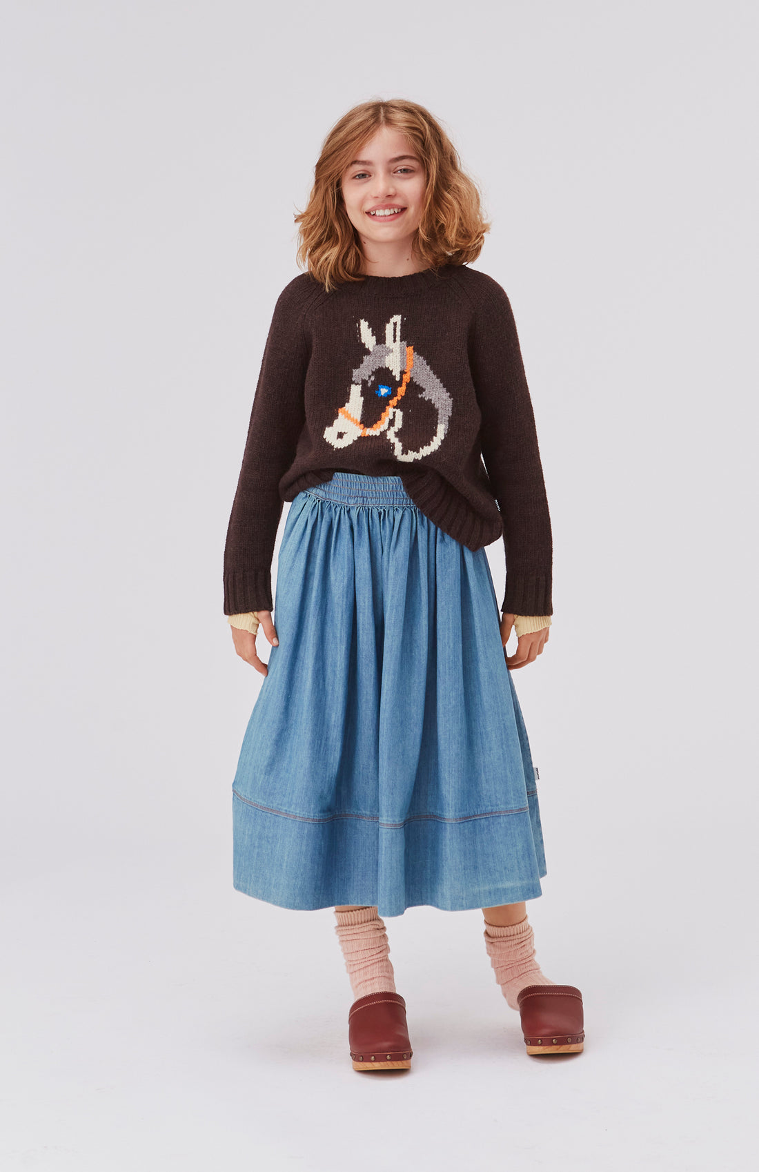 Molo Washed Denim Blue Bree Skirt