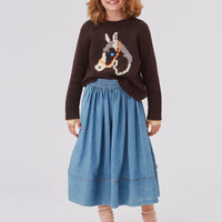 Molo Washed Denim Blue Bree Skirt