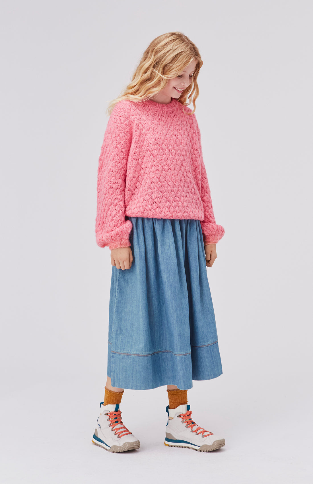 Molo Washed Denim Blue Bree Skirt