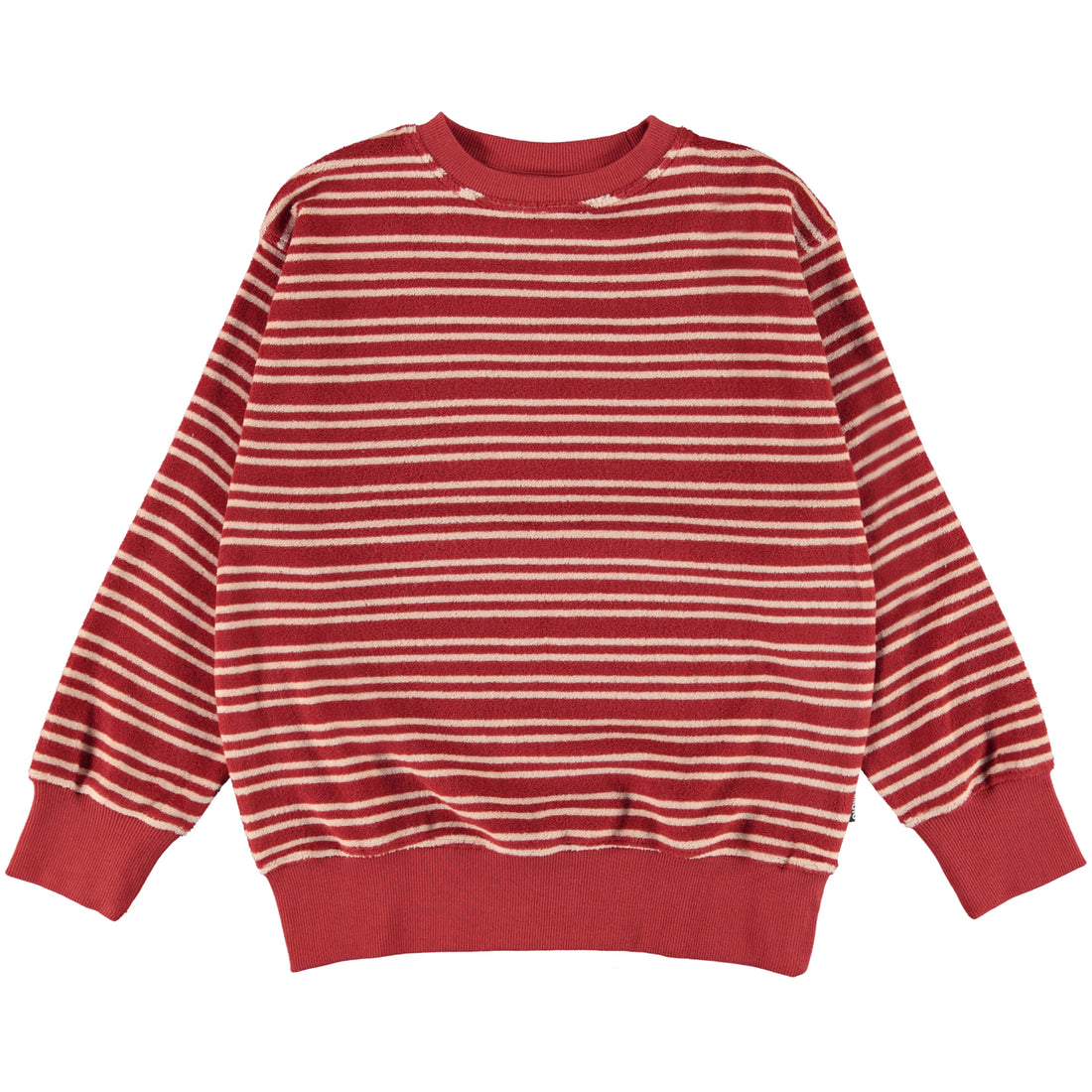 Molo Rose Straw Stripe Mattis Sweatshirt