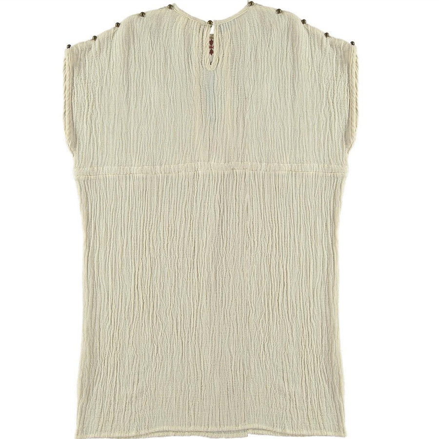 Belle Chiara Ecru Crinkle Muslin Daphne Dress