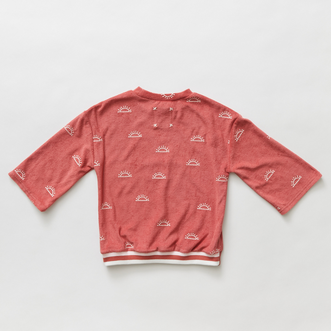 Hey kid Red Embroidered Sun Terry Top
