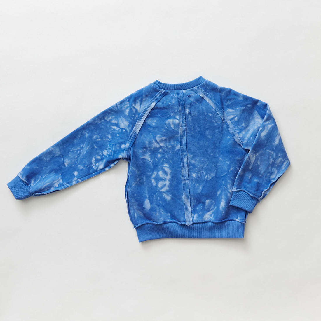 Hey kid Rugged Seam Tie- Dye Sweatshirt- Blue