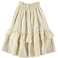 Belle Chiara Beige Thick Linen Sibyl Skirt