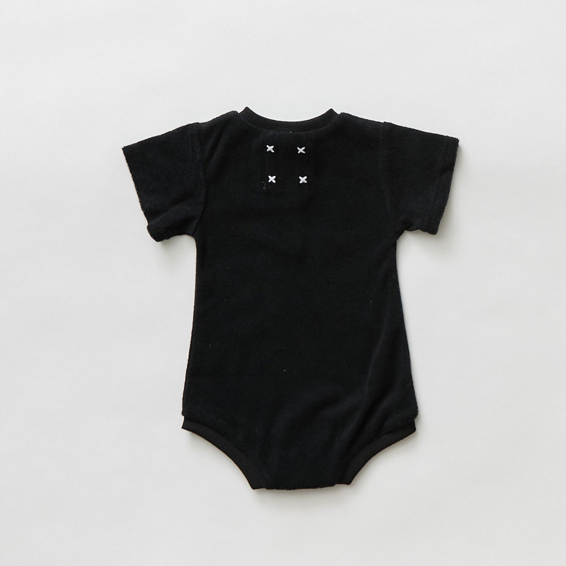 Hey kid Zip Terry Onesie- Black